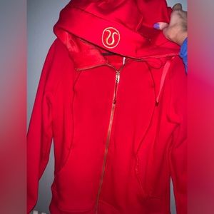 Lululemon Red Scuba Full Zip Hoodie Size 8
